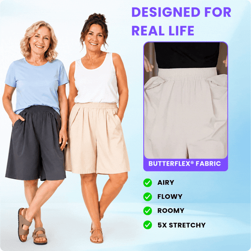 Elarrose™️ - (🎁SUMMER SALE - 65%OFF) - Cooling Stretch Knee-Length Shorts for Women