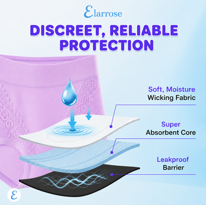 Elarrose™️ - (🎁SUMMER SALE - 65%OFF) - Elegant, Comfortable High-Waist Leakproof Panties for Seniors