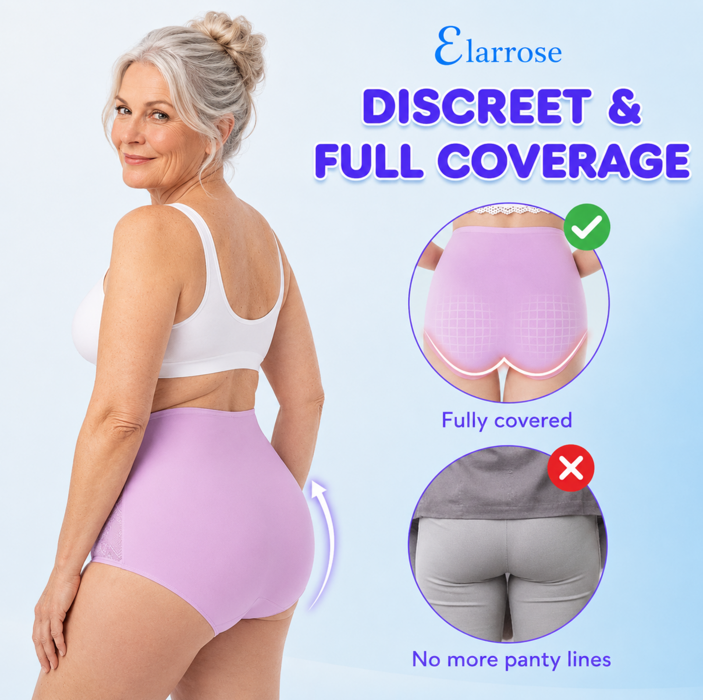 Elarrose™️ - (🎁SUMMER SALE - 65%OFF) - Elegant, Comfortable High-Waist Leakproof Panties for Seniors
