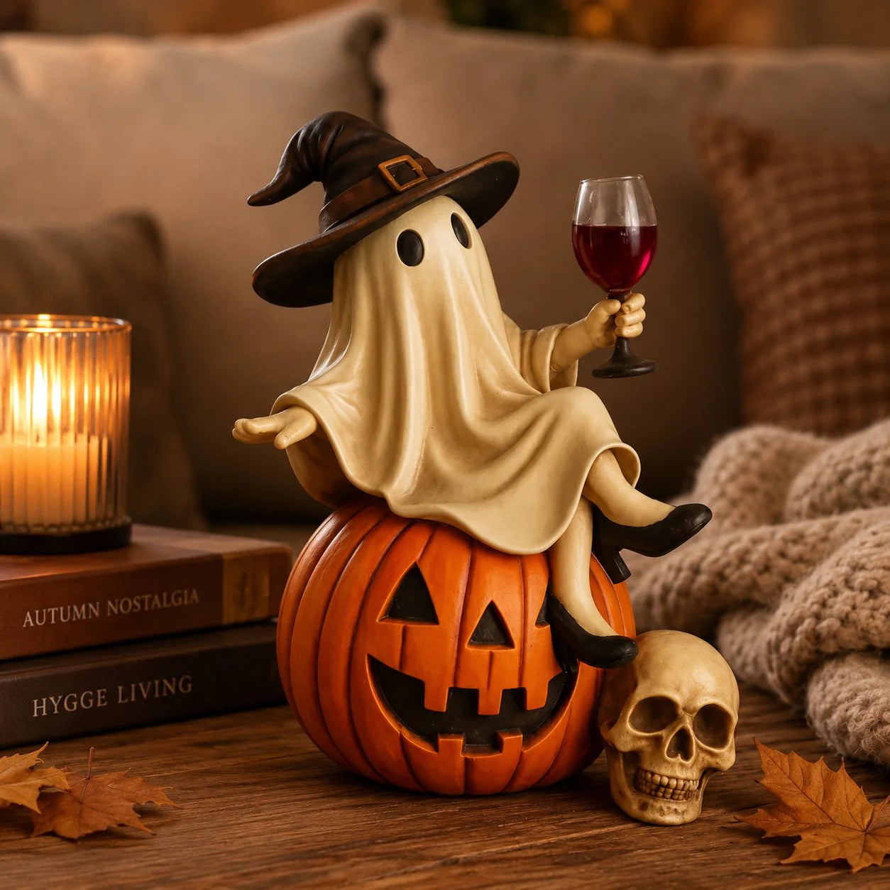 🔥 75% OFF TODAY 👻🍷Ghost Wine Night Halloween Decor