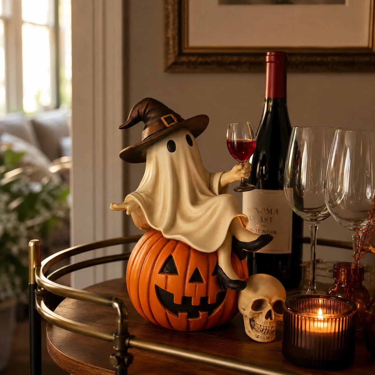 🔥 75% OFF TODAY 👻🍷Ghost Wine Night Halloween Decor