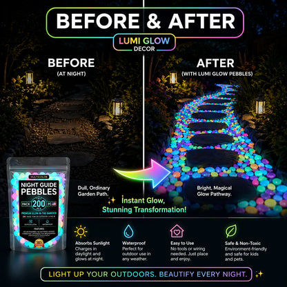 💥LAST DAY SALE 50%OFF💥🌈Colorful Glow-in-the-Dark Garden Stones
