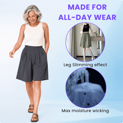 Elarrose™️ - (🎁SUMMER SALE - 65%OFF) - Cooling Stretch Knee-Length Shorts for Women