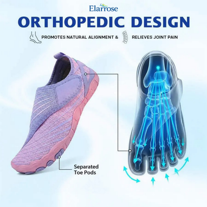 Elarrose - Wide Toe Box Waterproof Barefoot Shoes For Seniors