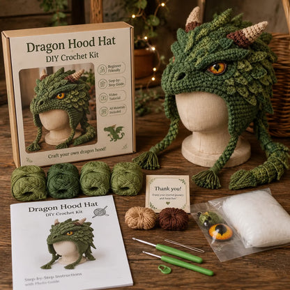 🔥🧵Fantasy Hood Hat DIY Crochet Kit