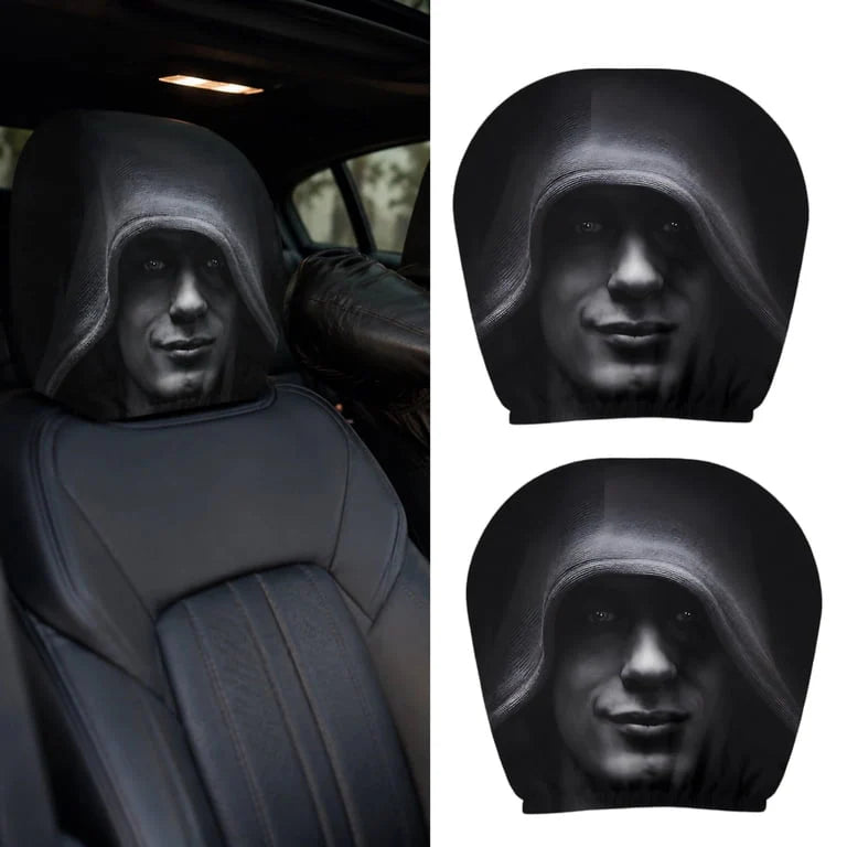 Car Headrest Covers (Set of 2) | Stretchy Universal Fit for All Vehicles