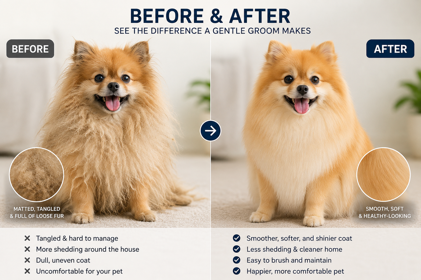 🔥Last Day Promotion 49% OFF🔥 - Professional Deshedding Grooming Brush