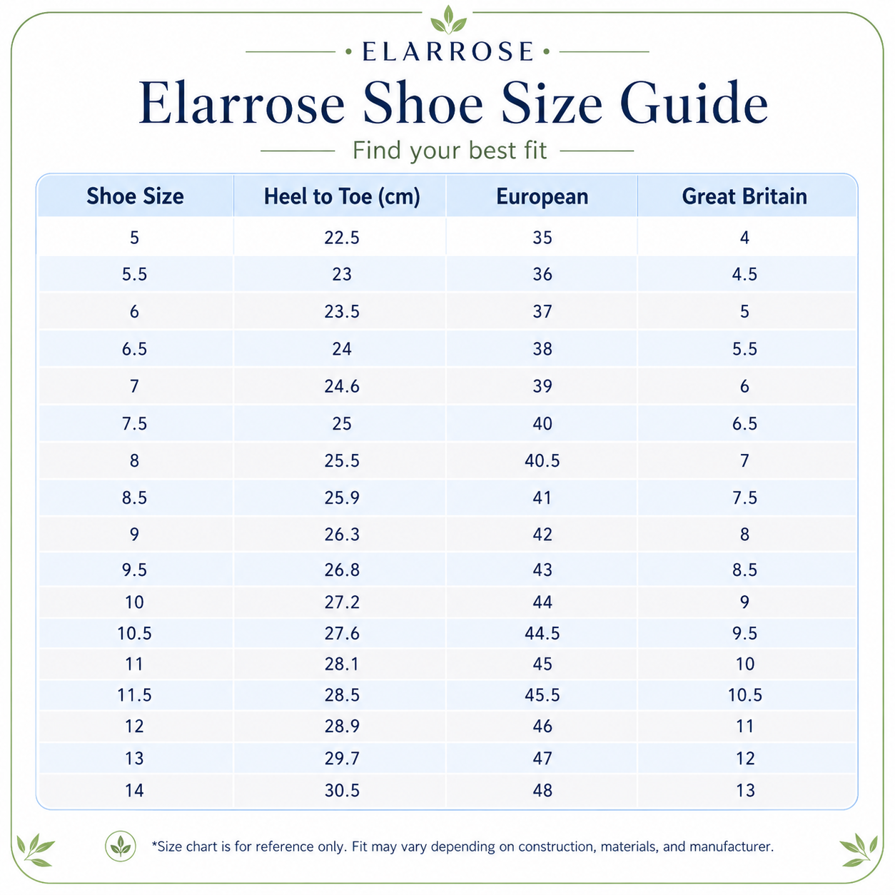 Breezy linen size guide