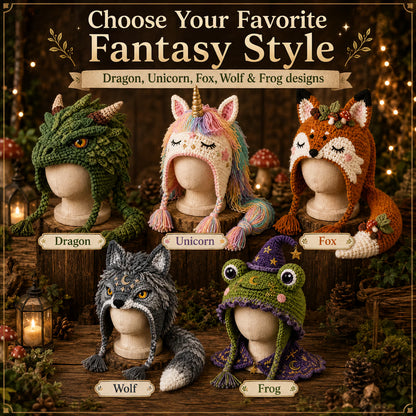 🔥🧵Fantasy Hood Hat DIY Crochet Kit