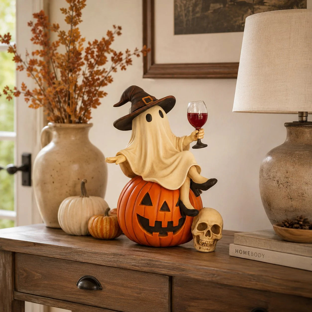 🔥 75% OFF TODAY 👻🍷Ghost Wine Night Halloween Decor